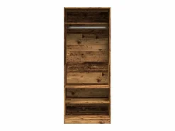 Armario de madera de ingeniería madera envejecida 80x50x200 cm ES782026^ Best