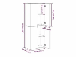 Armario de Oficina con estante Roble 70 x 32 x 77.5 cm^vidaxl