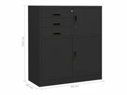 vidaxl Armario Oficina|Armario de oficina de acero 90x40x102 cm