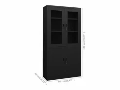 vidaxl Armario Oficina|Armario de oficina de acero 90x40x180 cm