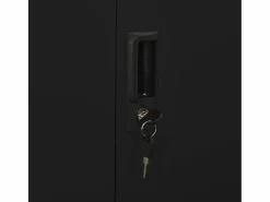 vidaxl Armario de oficina de acero 90x40x180 cm Negro