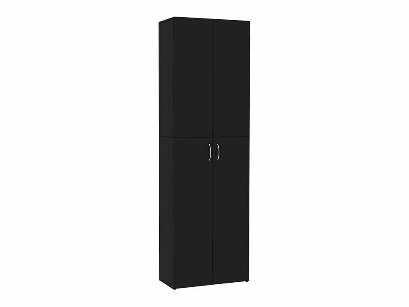 vidaxl Armario de oficina de madera contrachapada 60x32x190 cm Negro