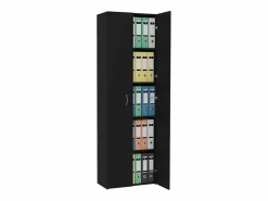 vidaxl Armario de oficina de madera contrachapada 60x32x190 cm Negro