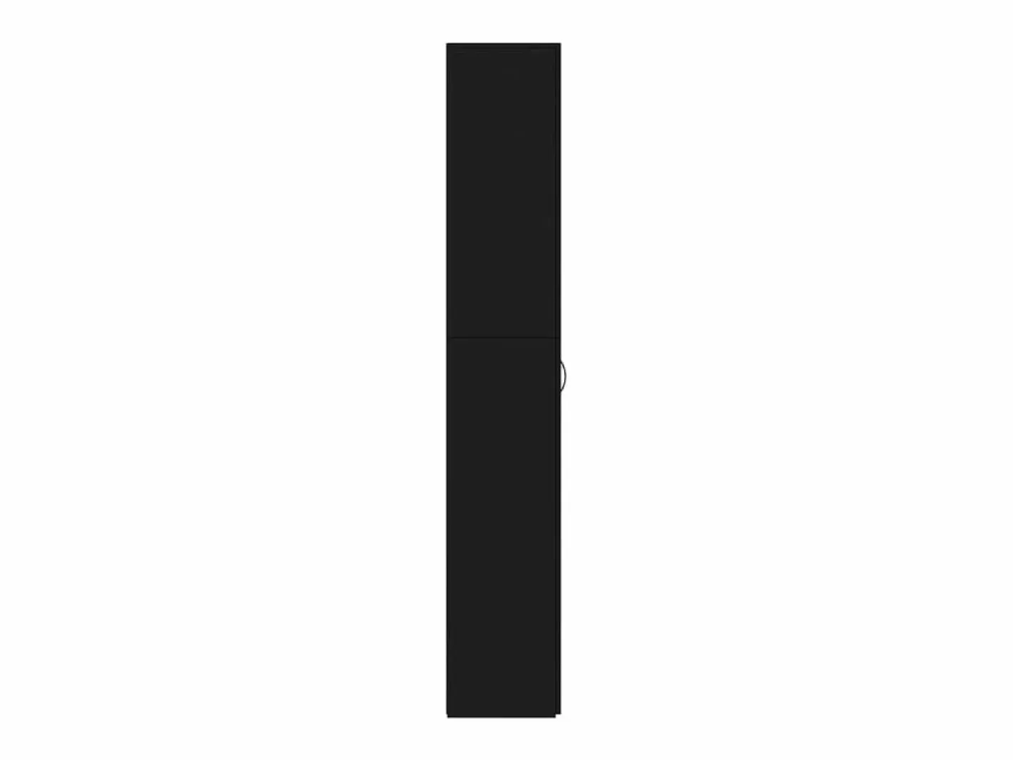 vidaxl Armario de oficina de madera contrachapada 60x32x190 cm Negro