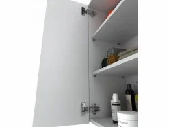 Mueble De Pared Para Baño|Armario de pared blanco brillo 60 cm - Mueble alto y columna para cuartos de baño