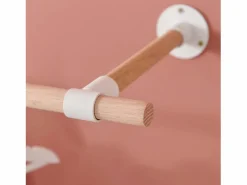 Mueble Perchero|Armario de pared de madera y metal L100 cm ALMA