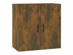 Armario de pared madera contrachapada roble ahumado 60x31x60 cm ES211943^ New