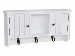 Armario de pared para llaves y joyas con puertas y ganchos ES240177^ Online