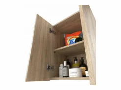 Mueble De Pared Para Baño|Armario de pared roble Sonoma 40x25x60cm - Mueble alto y columna para cuarto de baño