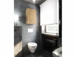 Mueble De Pared Para Baño|Armario de pared roble Sonoma 40x25x60cm - Mueble alto y columna para cuarto de baño