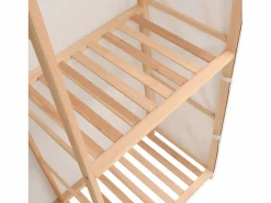 Armario de ropa de 3 niveles 110x40x170 cm ES650217^ Sale