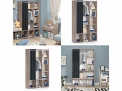 Vicco Muebles Niño|Armario de ropa para niños sonoma 105.8x38x178.1 luigi