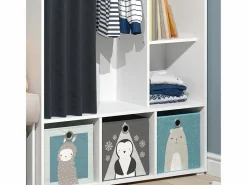 Vicco Muebles Niño|Armario de ropa para niños 105.8x38x178.1 luigi
