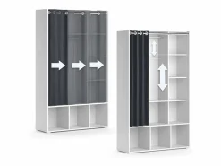Vicco Muebles Niño|Armario de ropa para niños 105.8x38x178.1 luigi