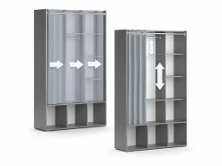Vicco Armario de ropa para niños 105.8x38x178.1 luigi Gris Hot