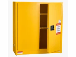 Armario Oficina|Armario de Seguridad SucceBuy para Productos Inflamables de 110 L 109,2 x 46 x 118 cm, Armario Cortafuegos para Líquidos Inflamables, en Acero Laminado