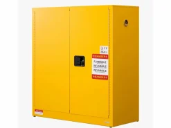 Armario Oficina|Armario de Seguridad SucceBuy para Productos Inflamables de 110 L 109,2 x 46 x 118 cm, Armario Cortafuegos para Líquidos Inflamables, en Acero Laminado