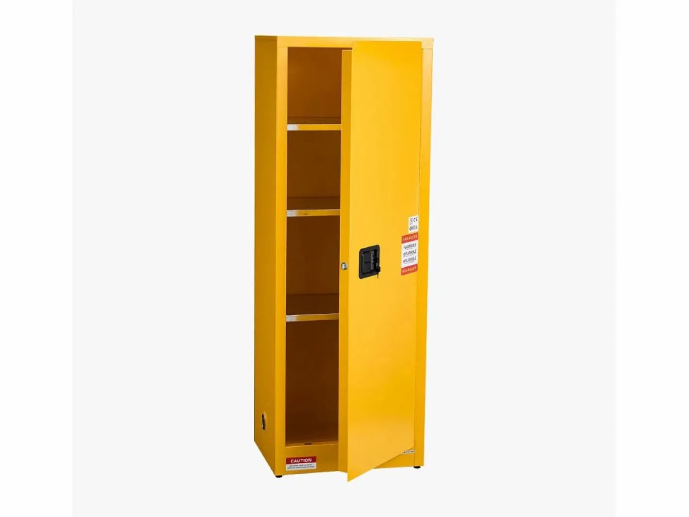 Armario de Seguridad SucceBuy para Productos Inflamables de 87 L 59 x 46 x 165,1 cm, Armario Cortafuegos para Líquidos Inflamables en Acero Laminado Amarillo Online