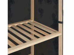 Armario de tela de 3 niveles 79x40x170 cm ES637878 Gris Discount