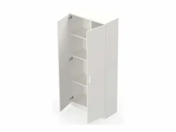 Armario Escobero Multiusos 1 Estante Ajustable 180x80x35 cm Blanco Clearance