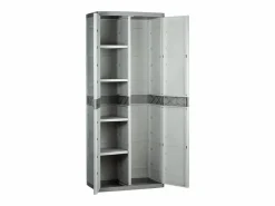 Armario De Jardín|Armario escobero Titanium ext. 2 puertas , 4 estantes 70x176x41 cm