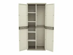 Armario De Jardín|Armario escobero Titanium ext. 2 puertas , 4 estantes 70x176x41 cm
