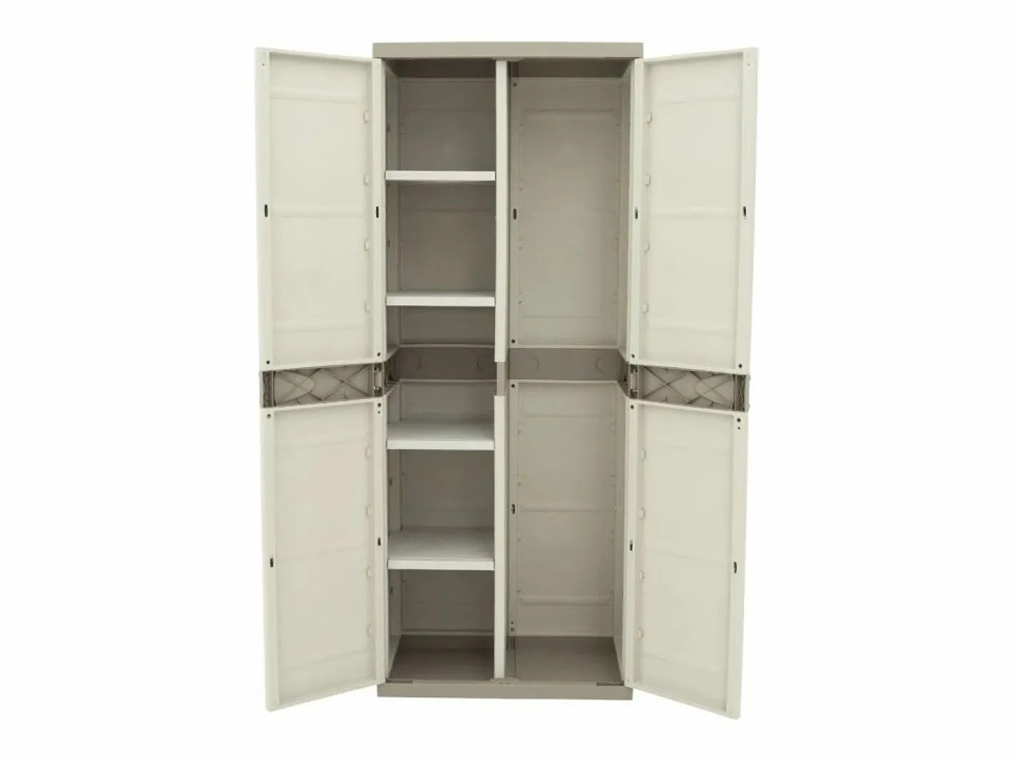 Armario De Jardín|Armario escobero Titanium ext. 2 puertas , 4 estantes 70x176x41 cm