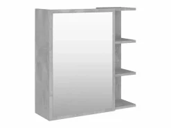 Mueble De Pared Para Baño|Armario espejo baño contrachapada hormigón 62,5x20,5x64 cm ES239742