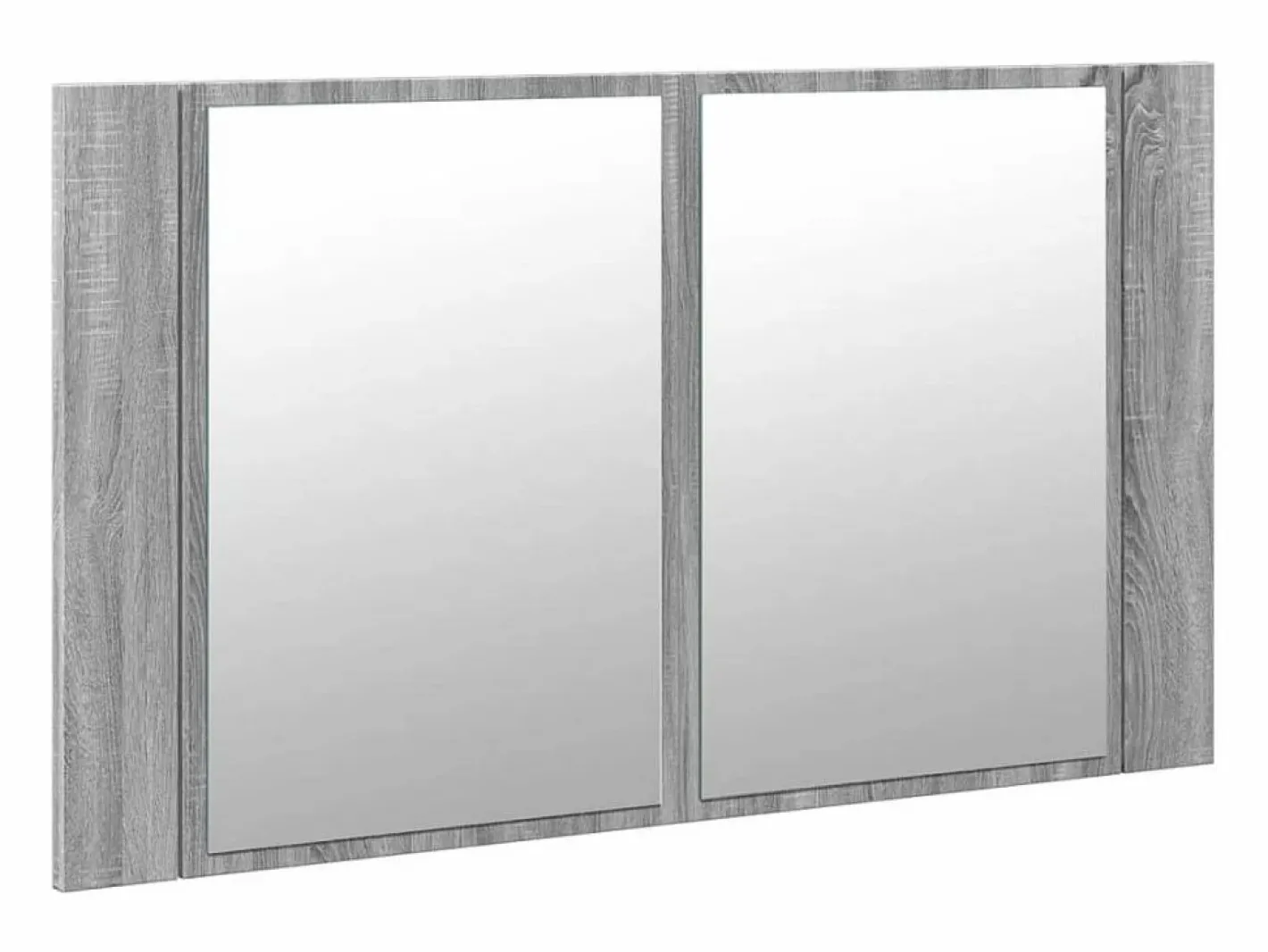 Armario espejo de baño con luz LED acrílico 80x12x45 cm^vidaxl