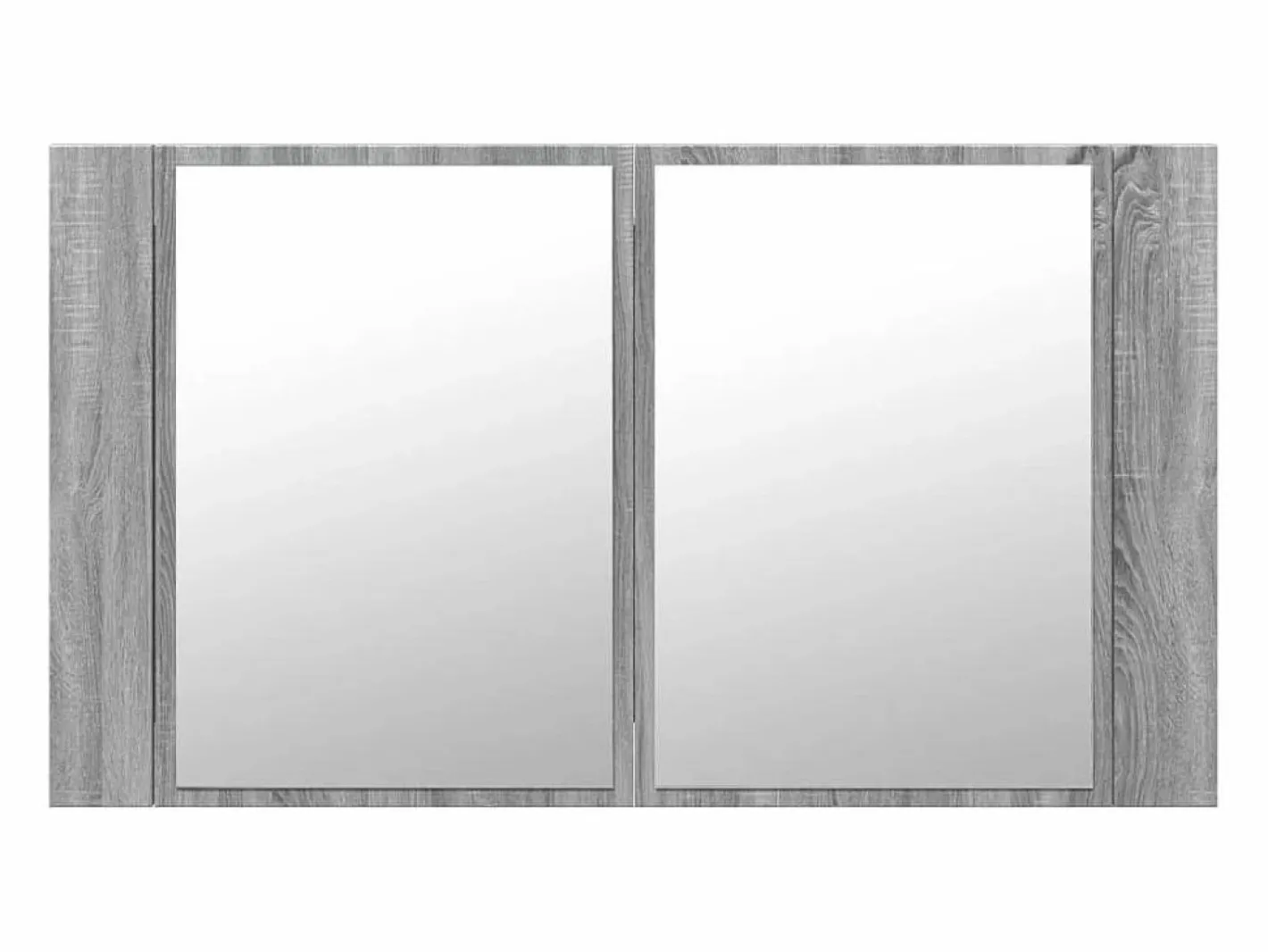 Armario espejo de baño con luz LED acrílico 80x12x45 cm^vidaxl