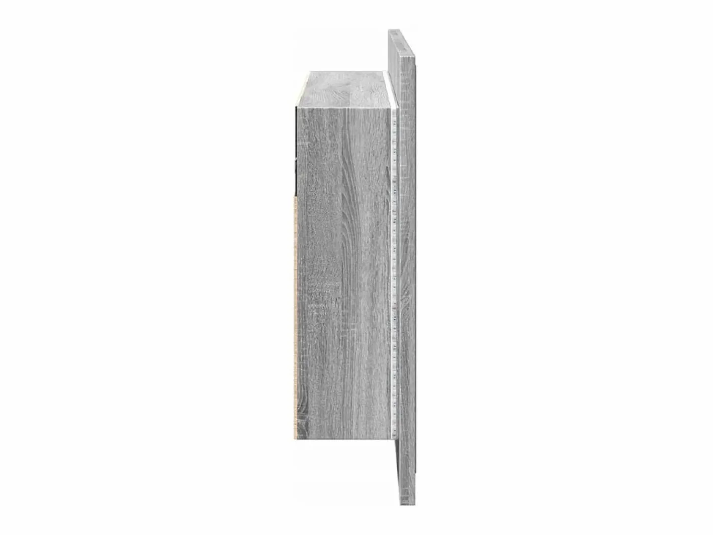 Armario espejo de baño con luz LED acrílico 80x12x45 cm^vidaxl
