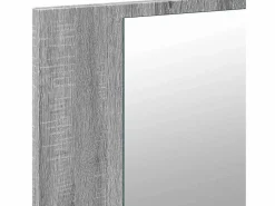 Armario espejo de baño con luz LED acrílico 80x12x45 cm^vidaxl