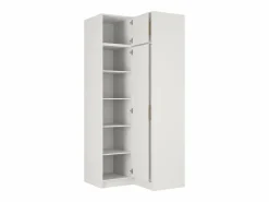 Vente-unique Armario esquinero de 2 puertas L115 cm en color + elevación - LIZANDRO Blanco Hot