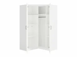 Vente-unique Armario esquinero de 2 puertas BELOMY, 117 cm de ancho, Blanco Sale