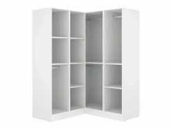 Armario esquinero Essen 4 puertas batientes 184x133x131 cm Blanco Hot