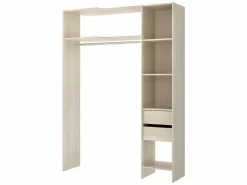 Vente-unique Armario Abierto, Vestidor|Armario esquinero extensible W164/214 cm Roble y gris GONTRAN
