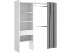 Armario esquinero extensible W164/214 cm y gris GONTRAN^Vente-unique Outlet