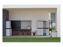 Armario De Jardín|Armario exterior Titanium 2 puertas 4 estantes regulables 70x176x41 cm
