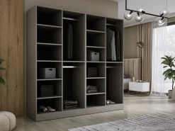 Armario: Platino, 200 x 200 x 51 cm Gris Discount