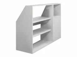 Vente-unique Armario Para Buhardilla|Mueble De Almacenaje|Armario inclinado para techo abuhardillado 1 puerta 2 estantes y 1 estante - ADEZIO