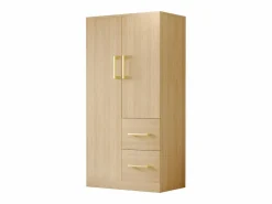 Hauss Spole Muebles Niño|Armario|Armario infantil con 2 cajones y 2 puertas - Madera - Color natural
