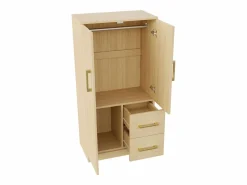 Hauss Spole Muebles Niño|Armario|Armario infantil con 2 cajones y 2 puertas - Madera - Color natural