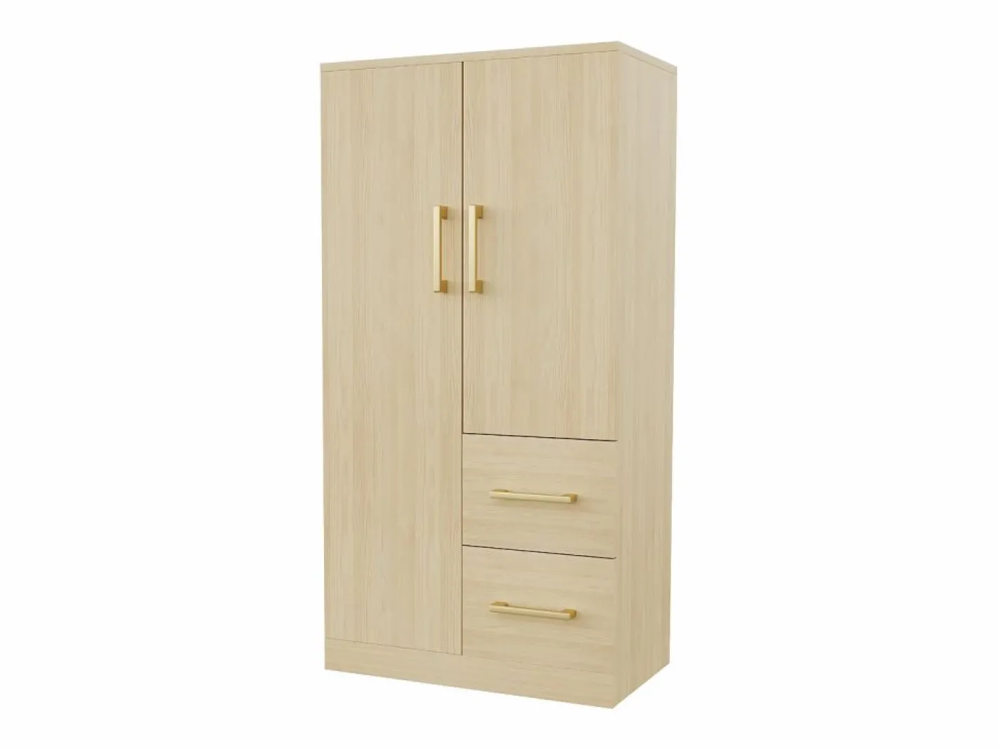 Hauss Spole Muebles Niño|Armario|Armario infantil con 2 cajones y 2 puertas - Madera - Color natural