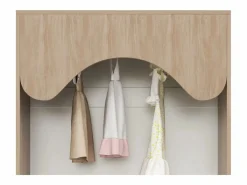 Hauss Spole Armario infantil con 2 cajones y barra para colgar ropa, color natural y blanco, diseño abierto Color natural claro Outlet