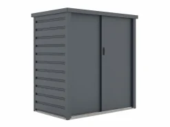 Vente-unique Armario De Jardín|Armario jardín acero galvanizado gris Medidas Ancho 120 x Prof. 80 x Alt. 131 cm - REIVAX