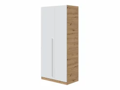duehome Armario juvenil Ambient - Roble Nodi y Blanco Artik Color natural claro / Blanco New