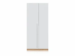 duehome Armario juvenil Ambient - Roble Nodi y Blanco Artik Color natural claro / Blanco New