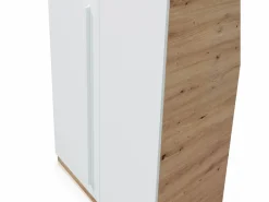 duehome Armario juvenil Ambient - Roble Nodi y Blanco Artik Color natural claro / Blanco New