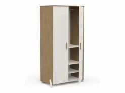 Armario Juvenil Infantil Naili 2 Puertas Roble Hamilton 90x183 cm^ New