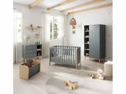 duehome Muebles Niño|Armario|Armario juvenil Misty Breeze Verde Salvia - Oak Soft
